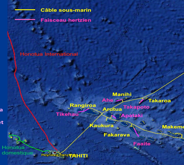 Polynésie Française | Réseau fibre optique sous-marine